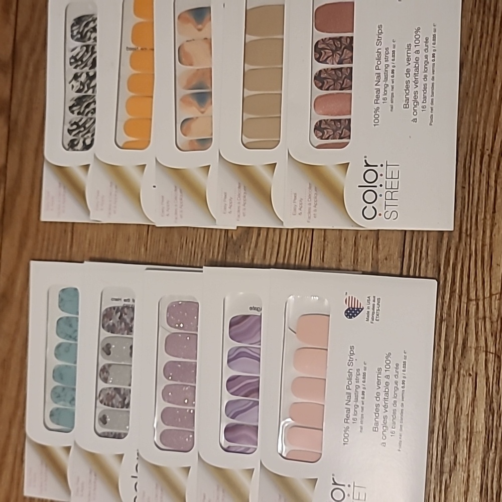 Color Street Nail Polish Strips -  10 Sets